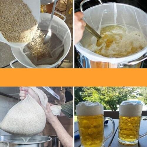 G5AB 2Pcs 22x26 Inch Extra Large Brewing Bags Beer Wine Homebrew Filter Reusable Net Drawstring Pouch Kitchen Food Strainer for