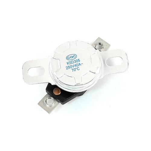 250VAC 40A 70C Normal Close Temperature Controller Bimetal Thermostat KSD305
