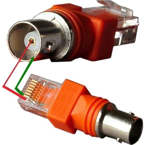 5Pcs/Lot BNC Female to RJ45 male adapter, RJ45 to BNC Connectors Chassis Panel Mount Monitor Accessories
