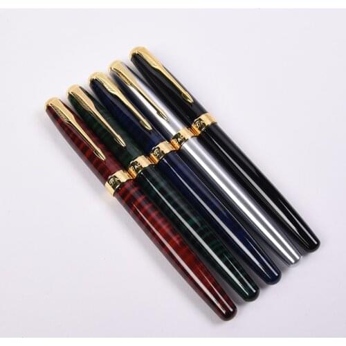 5Pcs/lot Baoer 388 Golden Arrow Clip Rollerball Pen 5 Different Color Ballpoint Pens Luxury Roller Ball Pen for Christmas Gift