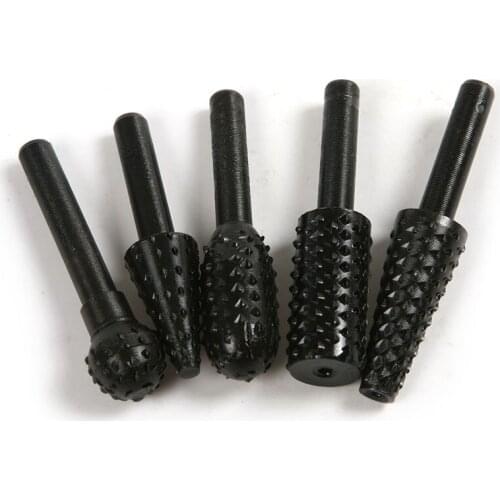 5Pcs/Lot Wood Carving Files Rasp Power Drill Bits Tool Durable Woodworking DIY Polished Artifact Files Set Engraving Tools Hot