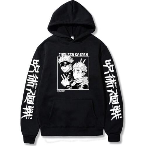 Anime Jujutsu Kaisen Itadori Yuji Gojo Satoru Pullover Manga Costume Hoodies Man Women Sweatshirt Harajuku Dropship Clothes