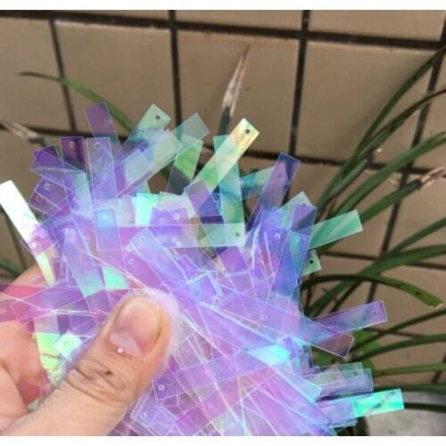 Transparent color white 6*40mm sid Sequins Multicolor sequins Paillettes Sewing Craft Children DIY Clothing hat Accessories