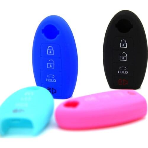 Silicone Car Key Case Flip Remote Protector Cover Skin Holder Fob for Nissan Murano Qashqai Rogue Altima Versa Sentra Pathfinder