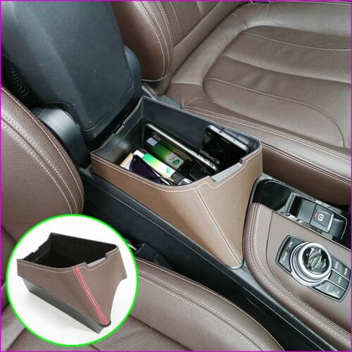 For X2 F47 2018 2019 Car Accessories Left Hand Drive 5 Styles For BMW X1 F48 2016-2019 Center Armrest Storage Box Container Tray