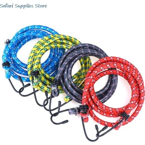 1pc 1.5m Stretch Elastic Bungee Cord Hooks Brand Bikes Rope Tie Car Luggage Roof Rack Strap Hooks Bicycle Tied