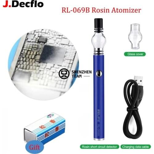 RELIFE RL-069B Rosin Atomizer Rosin Flux Pen Short Circuit Detection USB Charging For Mobile Phone Computer Motherboard Repair