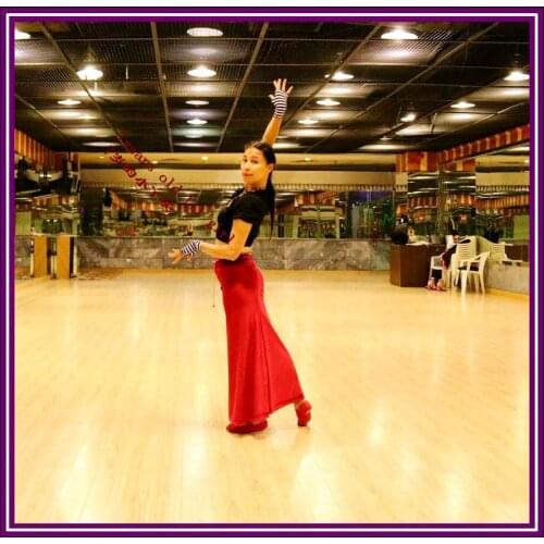 Bellydance Costume Tribal Fusion velvet skirt with Open Slit SRA21