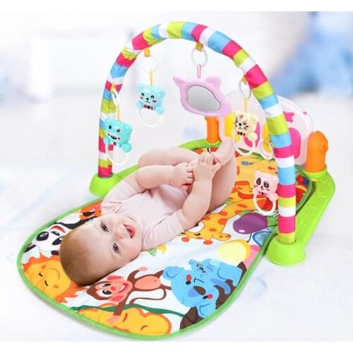 0-12 Months Baby Music Rack Play Mat Puzzle Carpet With Piano Keyboard Kids Infant Playmat Gym Crawling Activity Rug Toys