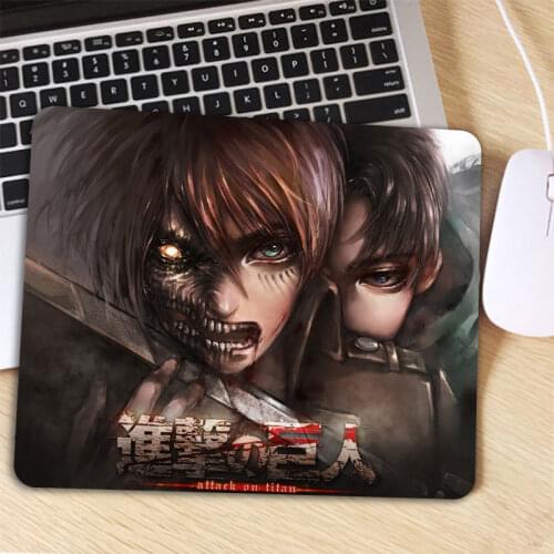 Patterned Mouse Pad Attack on Titan Picture Anti-Slip Laptop PC Mice Pad Mause Mat Mousepad For Optical Laser Mouse Promotion