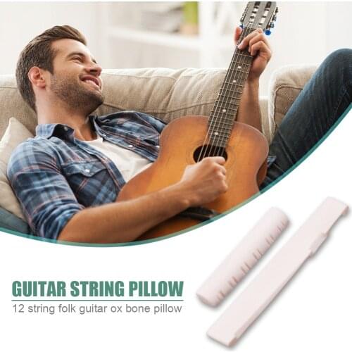 Cattle Bone Saddle Nut for Acoustic Guitar 12 Classical Electric Acoustic Guitar Nut Set Strings Guitar Replacement Parts