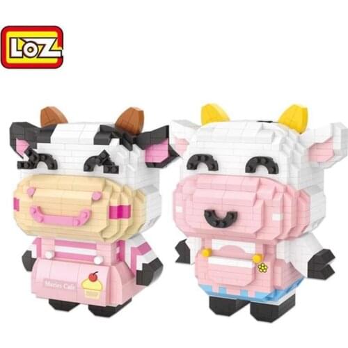 LOZ Diamond Blocks Pink Cartoon Animal Model Building Blocks Educational Gifts DIY Bricks Toys for Children 9229
