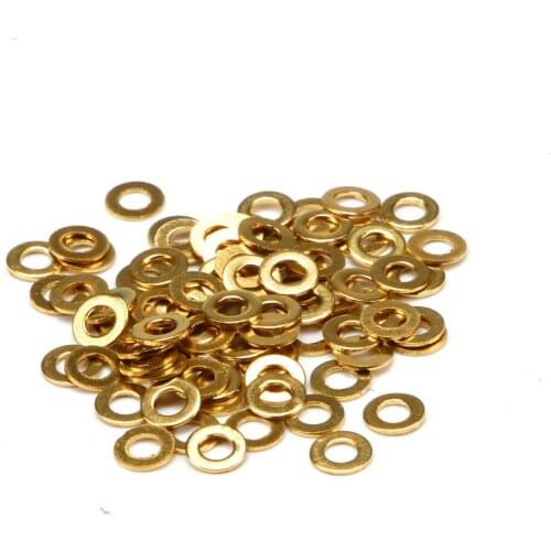 M2.5*5*0.4 seal plain washers Brass flat washer Copper flat gasket copper gasket copper meson brass seal gasket 50pcs/500pcs