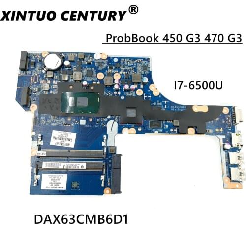 Laptop Motherboard DAX63CMB6D1 For HP ProbBook 450 G3 SR2EZ I7-6500U CPU Onboard DDR4