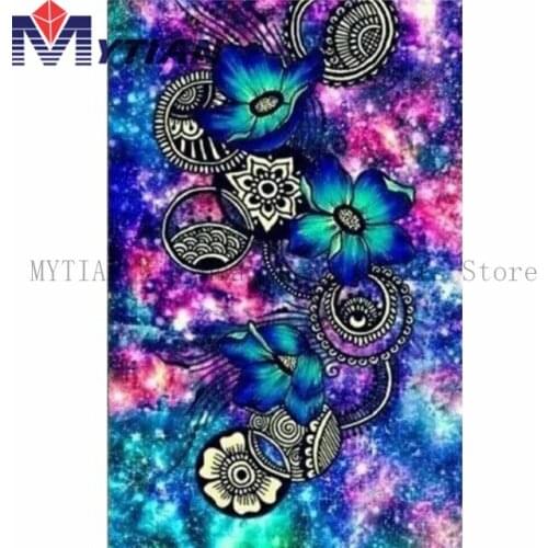 Mosaic Bright Colorful Flowers Diamond Painting Kit Diamong Art Full Round Square Drill Rhinestone Diamond Embroidery Home Decor