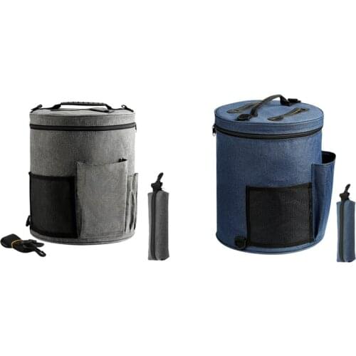 2 Pcs Knitting Bag Set, Yarn Finishing Bag Tote Bag For Yarn, Carrying Items, Knitting Needles, Crochet Hooks, Manuals