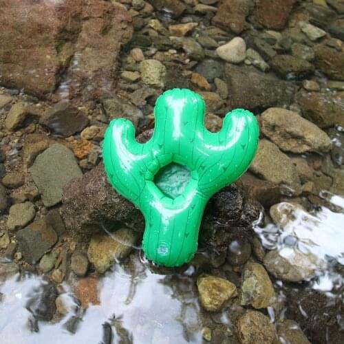 Pool Party drink floats Inflatable cup holder Cactus inflatable Cup water coasters floating drink cup holders Bathing pool Toy