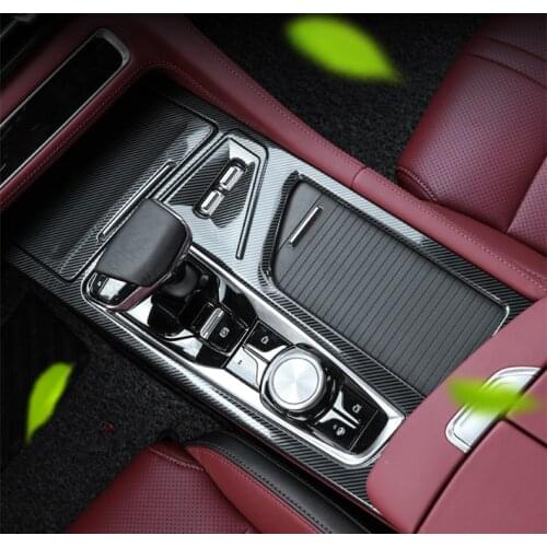 Stainless Steel Carbon Fibre Gear Air Outlet Door Mouldings Window USB Switch Frame For Changan CS75 Plus CAA419B