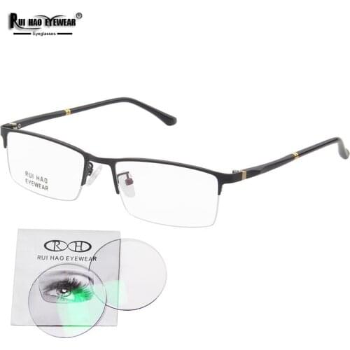 Customize Prescription Eyeglasses Business Glasses Frame Fill Optical Lenses Unisex Progressive Spectacles 928