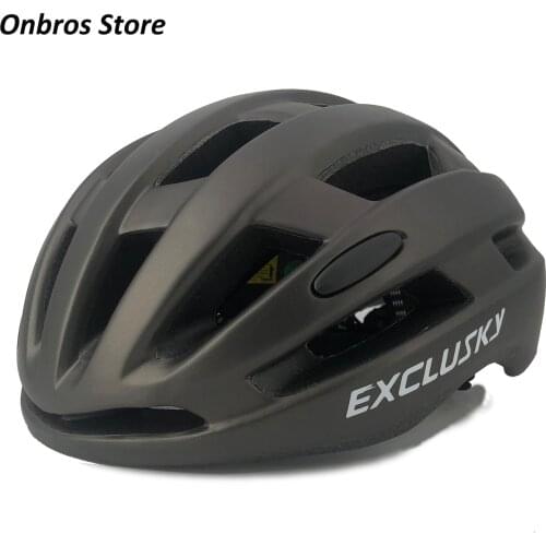 Exclusky Men And Womens Road Race Bike Helmet Super Light AERO Cycling Bicycle Caps Size 56-61cm