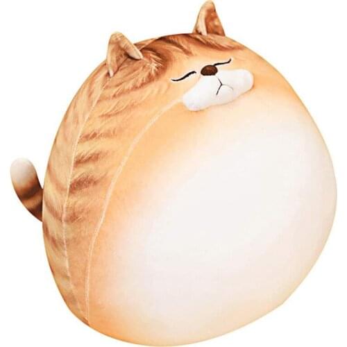 Cat Plush Pillow Soft Pillow Orange Tabby Stuffed Animal Calico Cat Plush Toy Gifts For Kids Boys Girls-ABUX