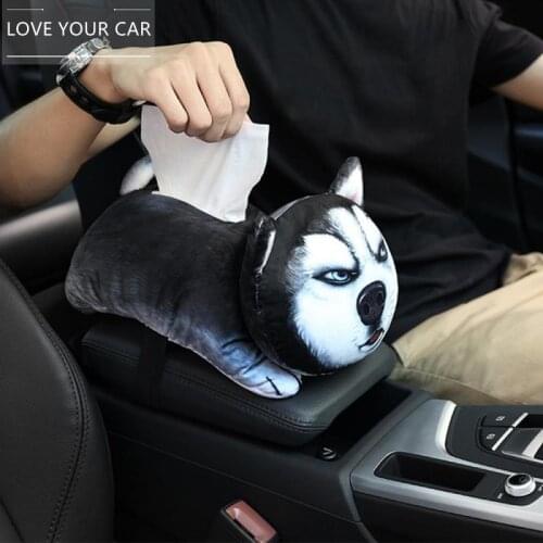 Handrail Box Type Car Tissue Box Holder Box Car Home Office Cartoon Animal Home Decor Car Interior Tissue Box