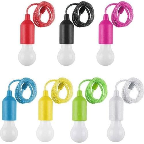 Portable Light Bulb Suspension Lamp LED Bulb Outdoor Camping Garden Party Closet LED Lamp Pull Cord Bulbs Verlichting Snoer Tuin