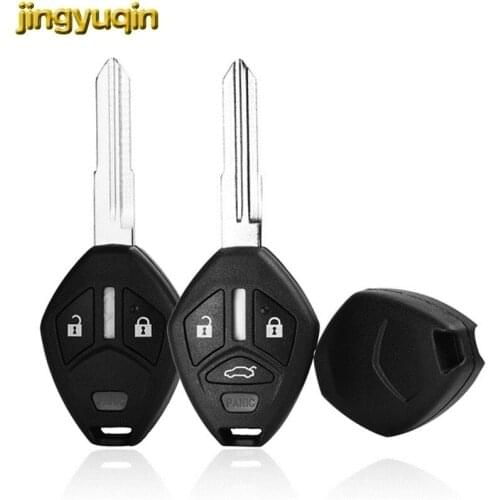 Jingyuqin Remote Key Shell Fob For Mitsubishi Lancer Outlander Endeavor Galant MIT11R Blade 3/4 Buttons Car Key Case Styling