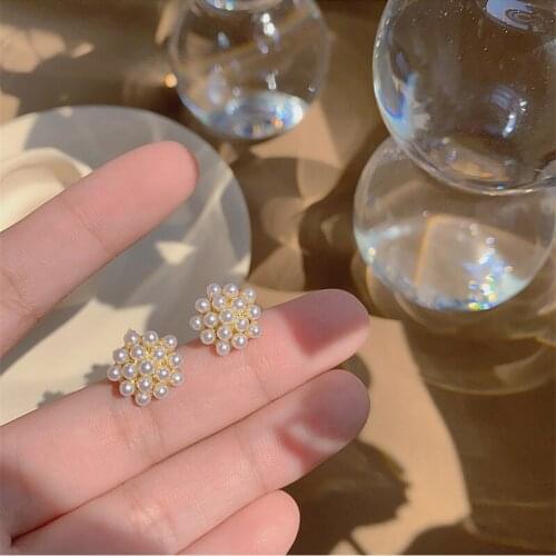 South Korea Pearl Earrings, Small Earrings Retro Fashion And Personality Temperament Earrings Women Jewelry Gifts .Accessories