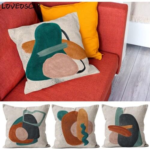 Nordic Geometric Abstract Lounger Cushion Cover Throw Pillows Case 40x40 45x45 Home Decor Pouf Salon Spring Decoration Modern