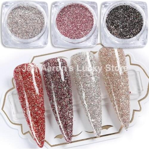 New Arrival Super Shiny 1G Holographic Glitter Powder Nail Glitter Hot Sale Dust Powder For Nail Art Decorations 12 Colors