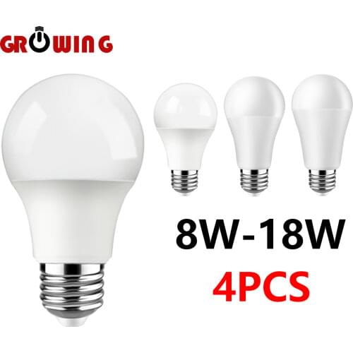 4PCS LED Bulb Lamps A60 9W E27 3000K Energy Saving For Lampada Living Room Home LED Bombilla