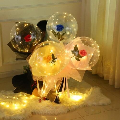 LED Luminous Balloon Light Bouquet Rose Party Lamp Decor Wedding Birthday Gift