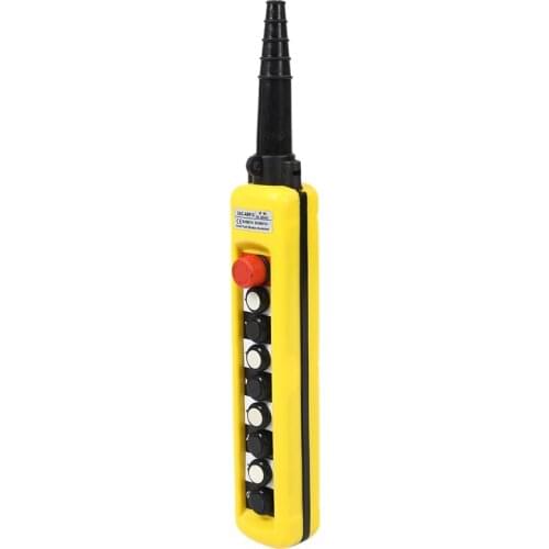 XAC-A8913 8-Button Double-Speed Hoist Pendant Control Station with Emergency Stop Waterproof Anti-Squeeze Insulation