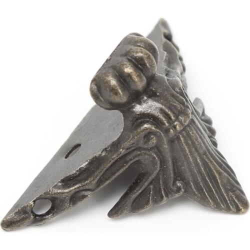 YYSD 4x Antique Bronze Decorative Jewelry Box Wooden Case Feet Leg Corner Protector