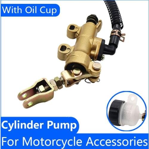 Motorcycle Rear Brake Pump Quad Dirt Bike Pit Rear Foot Brake Master Cylinder With Reservoir Motorcycle Spare Parts