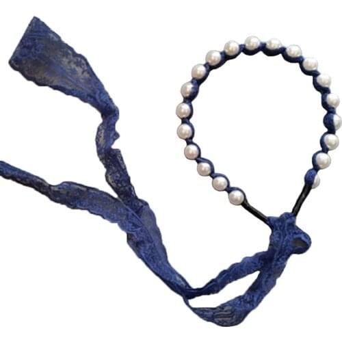 Women Lace Headband Imitated Pearl Hairband Elastic Hair Band Flower Head Band Floral Headdress Girls Haar Accessories