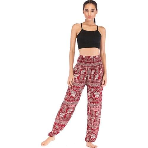 2020 High Palazzo Pants Vadim Hot Elastic Waist Broadcloth Sale Special Offer Flat Pants Free Shipping Print Loose Casual Women