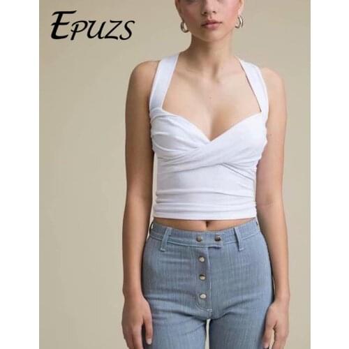 Sexy white crop top women summer top korean fashion sleeveless knit cropped shirt streetwear crop tank top 2019 womens clothing