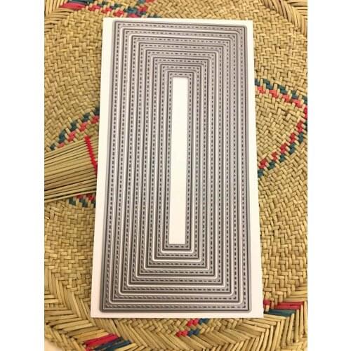 0045 Rectangle Stitched Nesting Dies Die Cutting Plate Metal Cutting Dies For Scrapbooking and Card Making