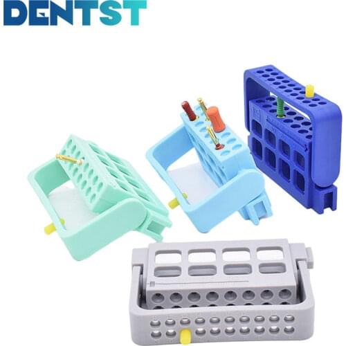 Dentst 1Pcs 16Holes Dental Endo Dispenser Endodontic File Drill Stand Holder Autoclavable Dentistry Lab Instrument Block Holders
