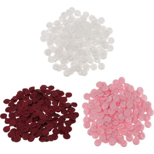 100x Satin Applique Embellishment Scrapbooking Baby Boy/Girl Shower Decoration