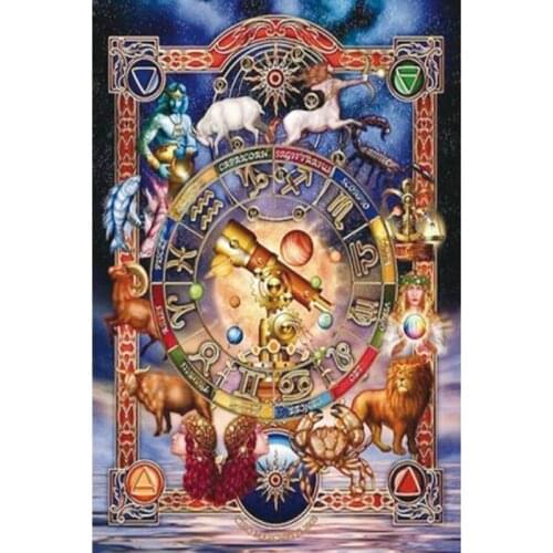 12 Constellation Diamond Mosaic Cross Stitch Embroidery Full Needlework Diy Diamond Painting Kit Starry Sky Christmas Gift Decor