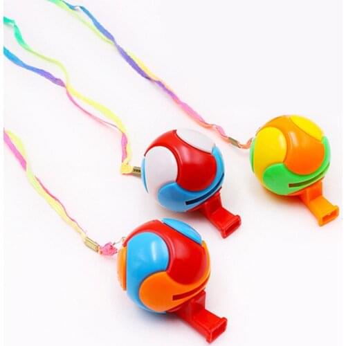 3PCS/Pack Colorful Plastic Whistle Childrens Toy Horn Football MatchTake The Rope Whistle Sporting Goods Outdoor Call For Help