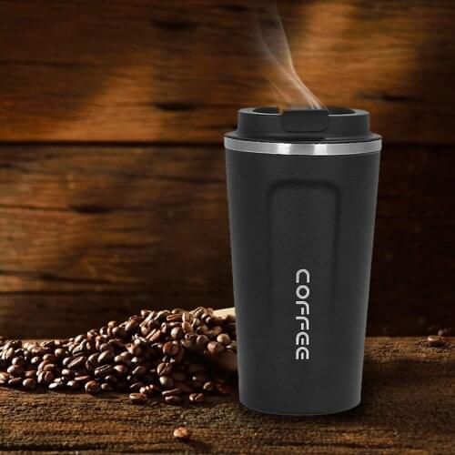 380ml Double Coffee Mug Travel Cup Vacuum Bottle Heat Cool Keep Vacuum Flask Straight Cup Stainless Steel Insulated Bottle