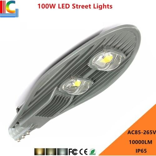 AC85-265V 100W LED Street light 110V 220V 130W/LM IP65 Waterproof Apply Outdoor lighting highway main road motorway Park Plaza