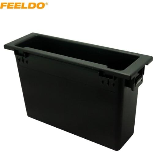 FEELDO 1DIN Car Stereo Radio Refitting Dash Installation Mounting Trim Fascia Console Storage Box Spacer For Mazda #AM1123