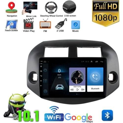 Android 10.1 Car DVD WIFI Stereo Radio GPS Navi Player Big Screen Reversing Video All-in-one Machine For Toyota RAV4 2007-2011