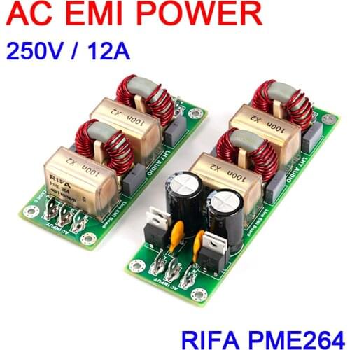 EMI Power supply 12A AC 220V 250V Filter Board Noise Impurity Purifier Filtering Noise Suppressor F/ Audio power Amplifier