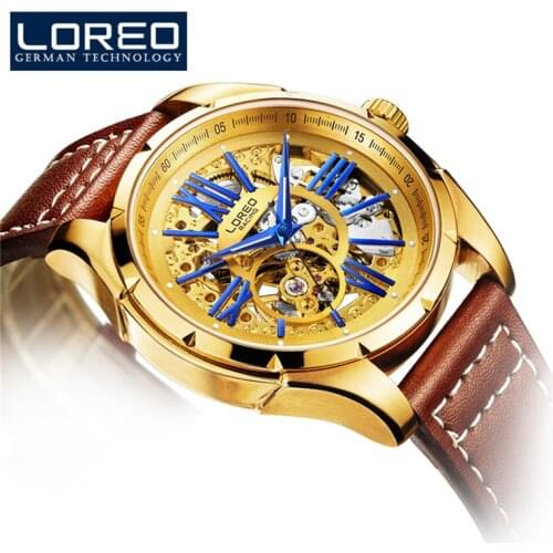 Relogio Masculino LOREO Luxury Brand Watches For Mens Casual Sports Automatic Mechanical Watch Waterproof Male Clock Reloj